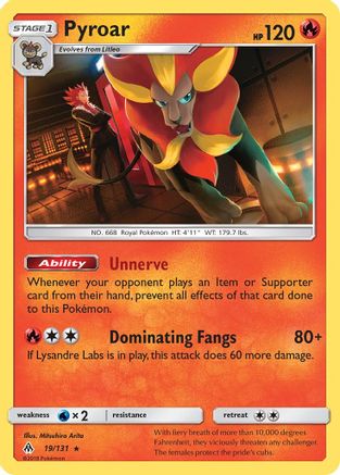 Pyroar 19/131 - SM  Forbidden Light Holofoil