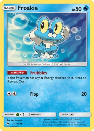Froakie (21) 21/131 - SM  Forbidden Light Reverse Holofoil