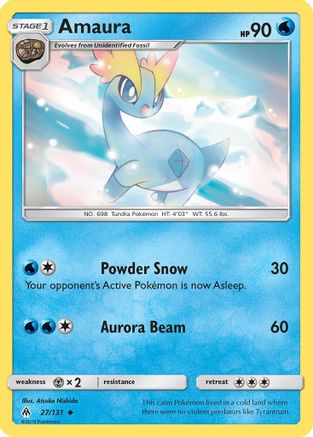 Amaura 27/131 - SM  Forbidden Light Reverse Holofoil