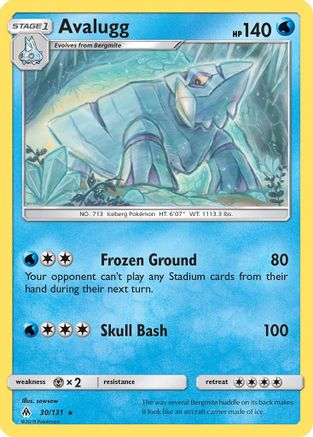 Avalugg 30/131 - SM  Forbidden Light Reverse Holofoil