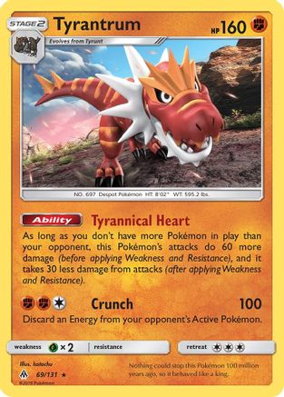 Tyrantrum 69/131 - SM  Forbidden Light Reverse Holofoil