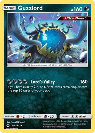 Guzzlord 80/131 - SM  Forbidden Light Reverse Holofoil