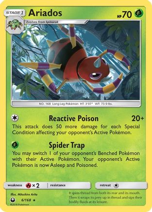 Ariados 6/168 - SM  Celestial Storm Reverse Holofoil