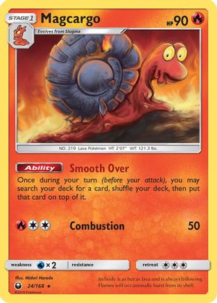 Magcargo 24/168 - SM  Celestial Storm Reverse Holofoil