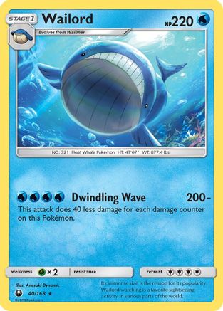 Wailord 40/168 - SM  Celestial Storm