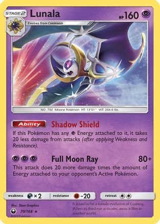 Lunala 70/168 - SM  Celestial Storm Holofoil