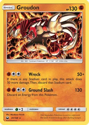 Groudon 81/168 - SM  Celestial Storm Reverse Holofoil