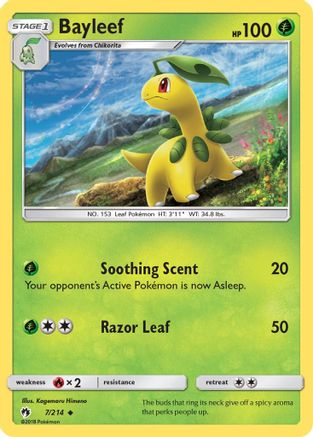 Bayleef 7/214 - SM  Lost Thunder Reverse Holofoil