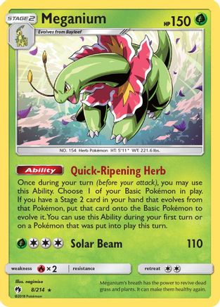 Meganium 8/214 - SM  Lost Thunder Holofoil