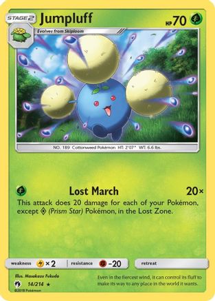 Jumpluff 14/214 - SM  Lost Thunder Reverse Holofoil