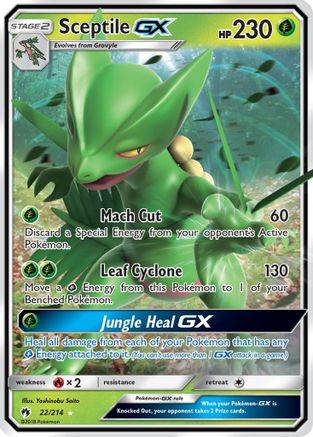 Sceptile GX 22/214 - SM  Lost Thunder Holofoil