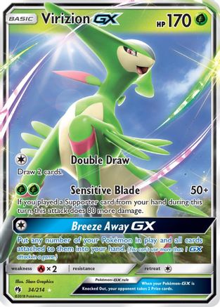 Virizion GX 34/214 - SM  Lost Thunder Holofoil