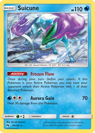 Suicune 59/214 - SM  Lost Thunder Holofoil