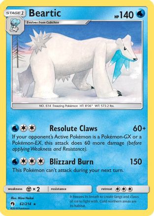 Beartic 62/214 - SM  Lost Thunder