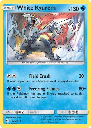White Kyurem 63/214 - SM  Lost Thunder Holofoil