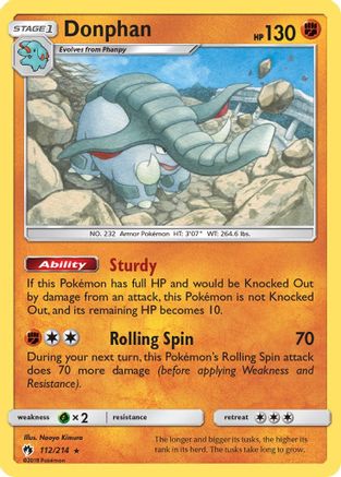 Donphan 112/214 - SM  Lost Thunder