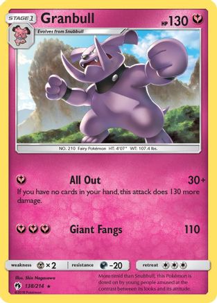 Granbull 138/214 - SM  Lost Thunder Reverse Holofoil