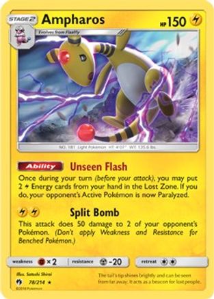 Ampharos - 78/214 (SM Lost Thunder) 78 - Deck Exclusives