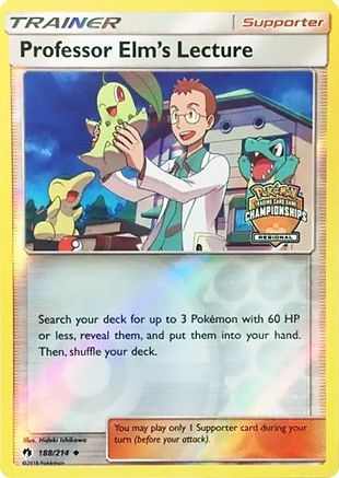 Professor Elm's Lecture - 188/214 (Regional Championships) 188 - League & Championship Cards Reverse Holofoil