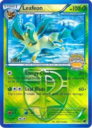 Leafeon - 11/116 (Regional Championships) [Staff] 11 - League & Championship Cards Reverse Holofoil