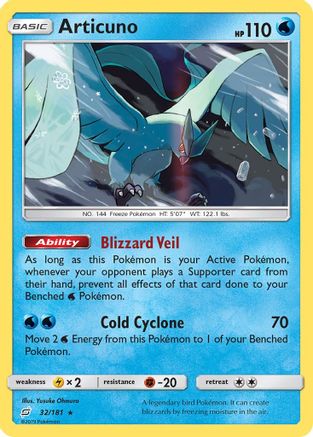 Articuno 32/181 - SM  Team Up Holofoil