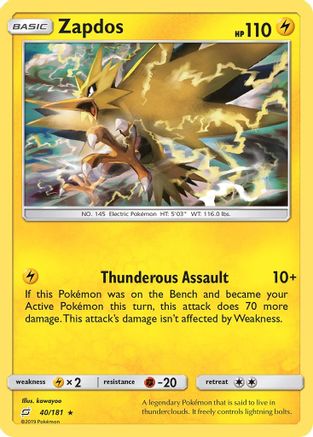 Zapdos 40/181 - SM  Team Up Holofoil
