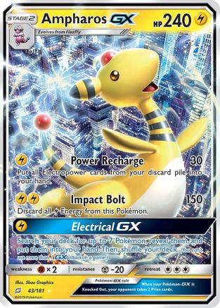 Ampharos GX 43/181 - SM  Team Up Holofoil