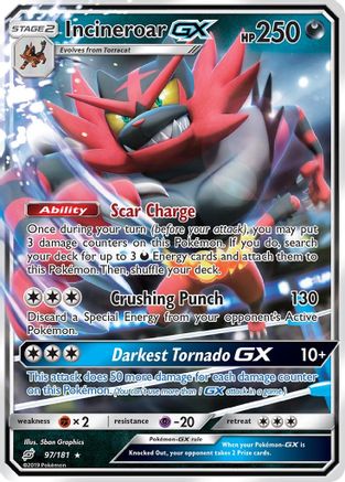 Incineroar GX 97/181 - SM  Team Up Holofoil
