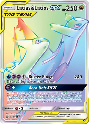Latias & Latios GX (Secret) 190/181 - SM  Team Up Holofoil