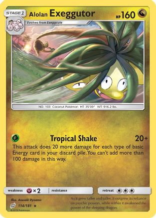 Alolan Exeggutor (114) 114/181 - SM  Team Up Reverse Holofoil