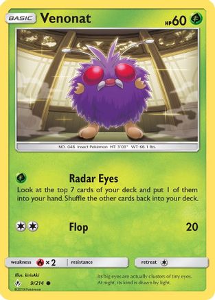 Venonat (9) 9/214 - SM  Unbroken Bonds