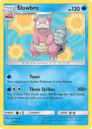 Slowbro 43/214 - SM  Unbroken Bonds Reverse Holofoil