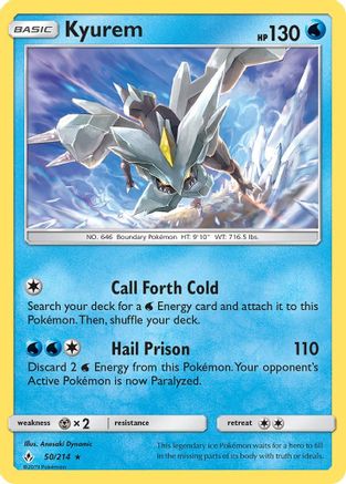 Kyurem 50/214 - SM  Unbroken Bonds Reverse Holofoil