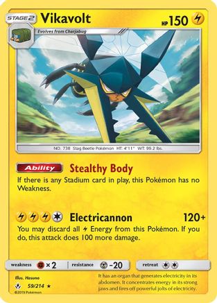 Vikavolt 59/214 - SM  Unbroken Bonds Holofoil