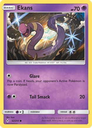 Ekans 62/214 - SM  Unbroken Bonds Reverse Holofoil