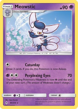 Meowstic 80/214 - SM  Unbroken Bonds