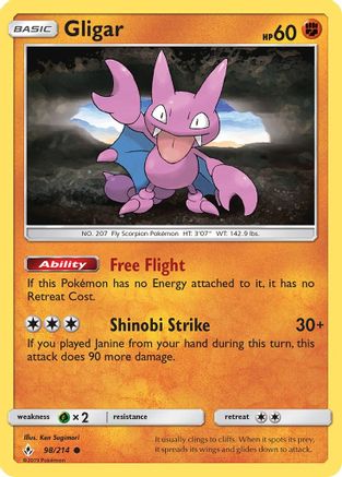 Gligar 98/214 - SM  Unbroken Bonds