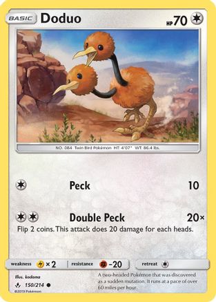 Doduo 150/214 - SM  Unbroken Bonds