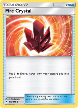 Fire Crystal 173/214 - SM  Unbroken Bonds Reverse Holofoil