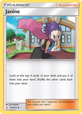 Janine 176/214 - SM  Unbroken Bonds Reverse Holofoil