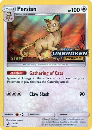 Persian - SM182 (Prerelease) [Staff] SM182 - SM Promos Holofoil