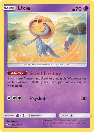 Uxie 83/236 - SM  Unified Minds Holofoil