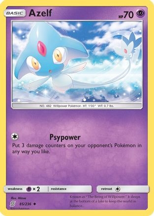 Azelf 85/236 - SM  Unified Minds Reverse Holofoil