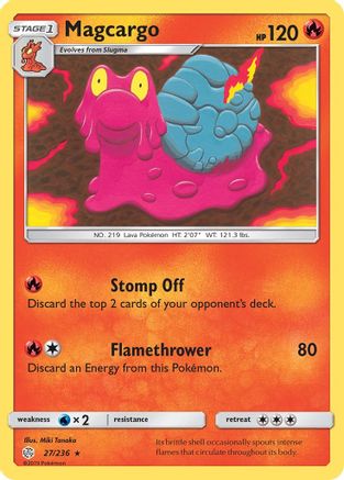 Magcargo 27/236 - SM  Cosmic Eclipse Reverse Holofoil