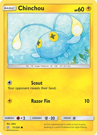 Chinchou 71/236 - SM  Cosmic Eclipse Reverse Holofoil