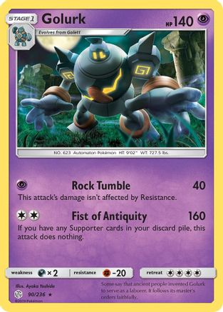 Golurk 90/236 - SM  Cosmic Eclipse