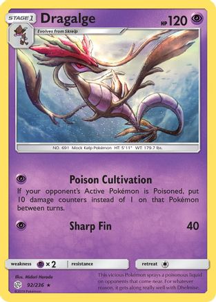Dragalge 92/236 - SM  Cosmic Eclipse Reverse Holofoil