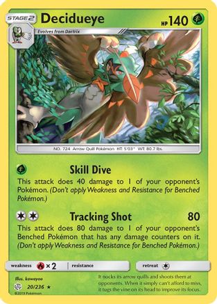 Decidueye 20/236 - SM  Cosmic Eclipse Holofoil