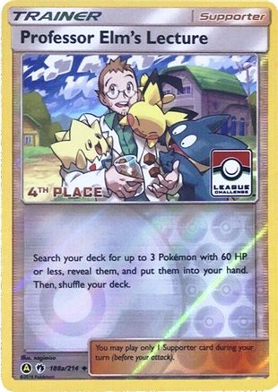 Professor Elm's Lecture - 188a/214 (League Challenge) [4th Place] 188a - League & Championship Cards Reverse Holofoil