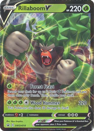 Rillaboom V - SWSH014 SWSH014/307 - SWSH Sword & Shield Promo Cards Holofoil